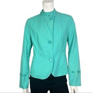 Akris?Punto?Aqua stand collar blazer